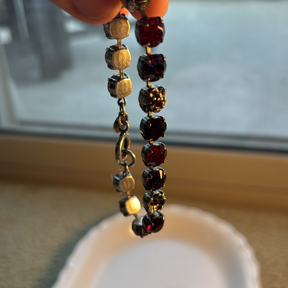Catherine Popesco Purple and Red Silver Bracelet